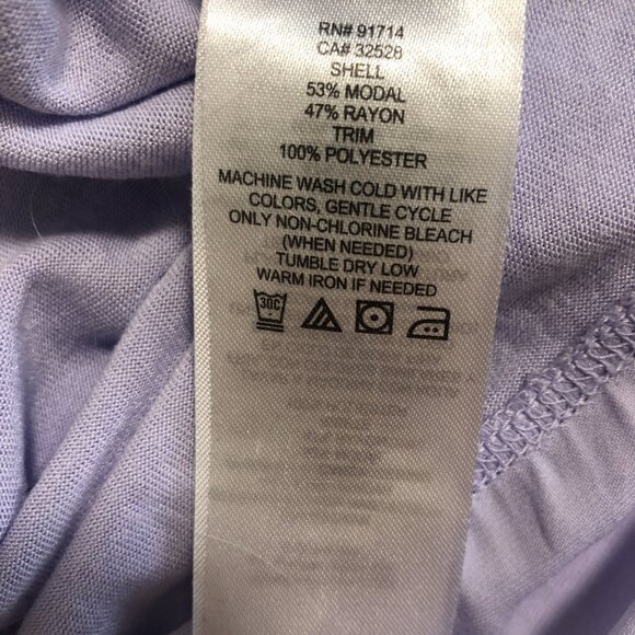 3/$25 ❥ Armani Exchange V Neck Lightweight Lavender Pastel Viscose Top Tee Small - Picture 9 of 11